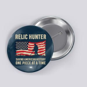 Relic Hunter Metal Detector Treasure Hunting US Flag Button