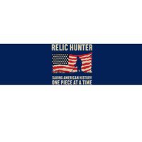 Relic Hunter Metal Detector Treasure Hunting US Flag Bumper Sticker