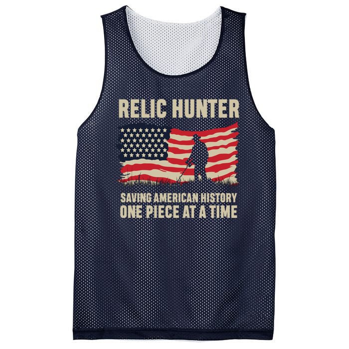 Relic Hunter Metal Detector Treasure Hunting US Flag Mesh Reversible Basketball Jersey Tank