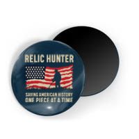 Relic Hunter Metal Detector Treasure Hunting US Flag Magnet