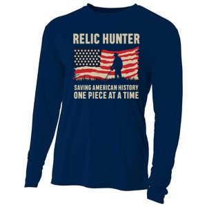 Relic Hunter Metal Detector Treasure Hunting US Flag Cooling Performance Long Sleeve Crew