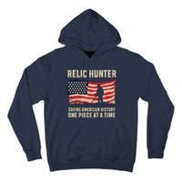 Relic Hunter Metal Detector Treasure Hunting US Flag Tall Hoodie