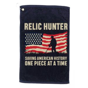 Relic Hunter Metal Detector Treasure Hunting US Flag Platinum Collection Golf Towel