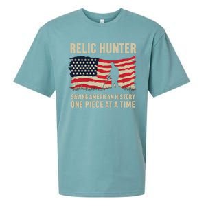 Relic Hunter Metal Detector Treasure Hunting US Flag Sueded Cloud Jersey T-Shirt