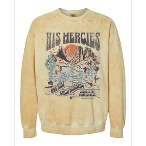 Retro His Mercies Are New Every Morning Bible Christian Colorblast Crewneck Sweatshirt