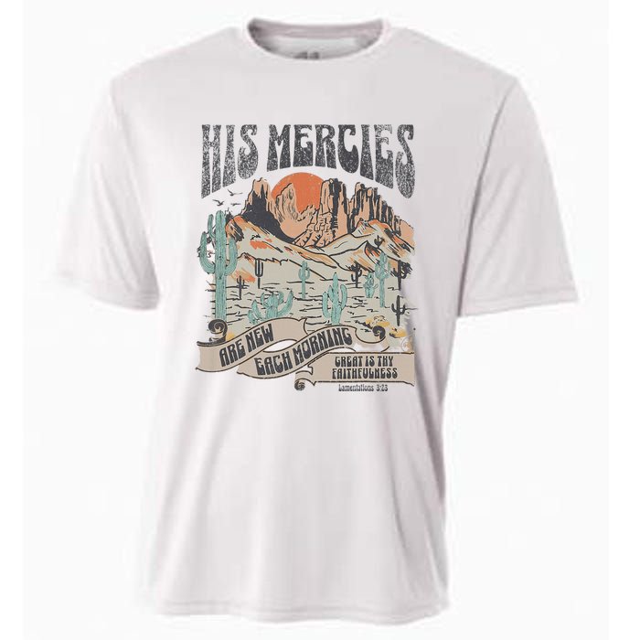 Retro His Mercies Are New Every Morning Bible Christian Cooling Performance Crew T-Shirt