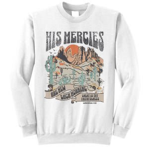 Retro His Mercies Are New Every Morning Bible Christian Sweatshirt