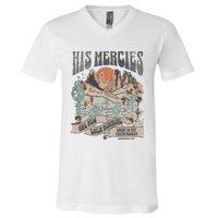 Retro His Mercies Are New Every Morning Bible Christian V-Neck T-Shirt