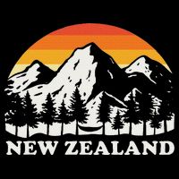 Retro Hiking Mountains New Zealand Cooling Performance Crew T-Shirt