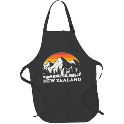 Retro Hiking Mountains New Zealand Apron