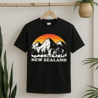 Retro Hiking Mountains New Zealand T-Shirt