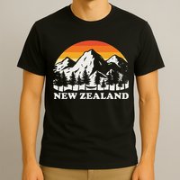 Retro Hiking Mountains New Zealand T-Shirt