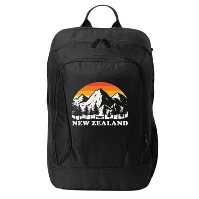 Retro Hiking Mountains New Zealand City Backpack