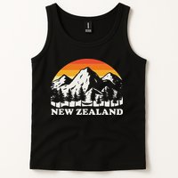 Retro Hiking Mountains New Zealand Tank Top