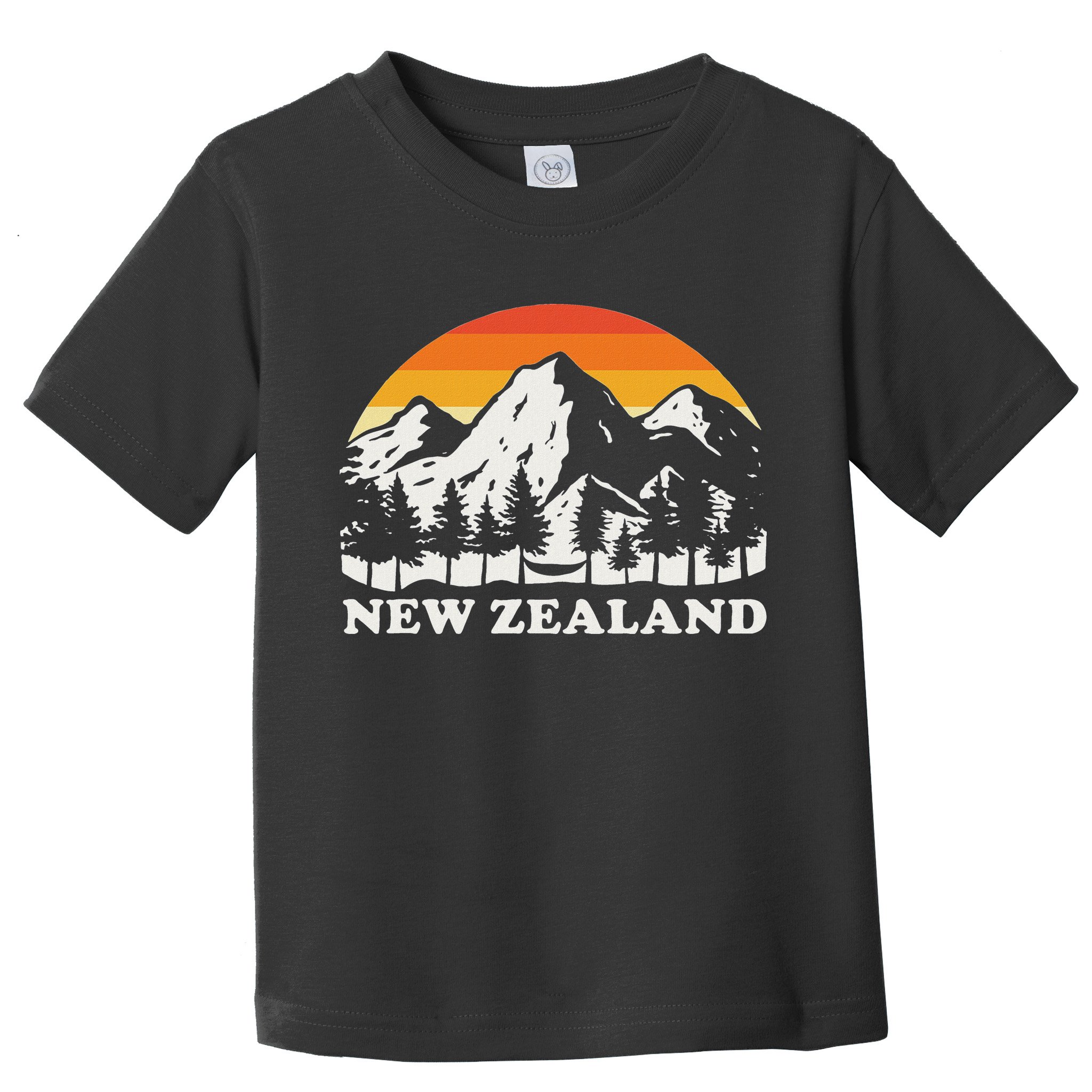Retro Hiking Mountains New Zealand Toddler T-Shirt