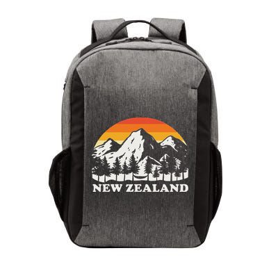 Retro Hiking Mountains New Zealand Vector Backpack