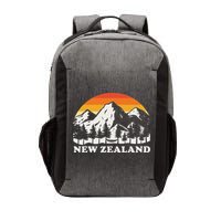 Retro Hiking Mountains New Zealand Vector Backpack