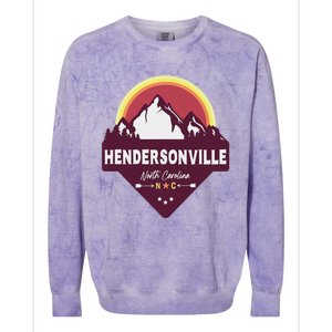 Retro Hendersonville North Carolina Nc Blue Ridge Mountains Colorblast Crewneck Sweatshirt