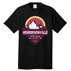 Retro Hendersonville North Carolina Nc Blue Ridge Mountains Tall T-Shirt