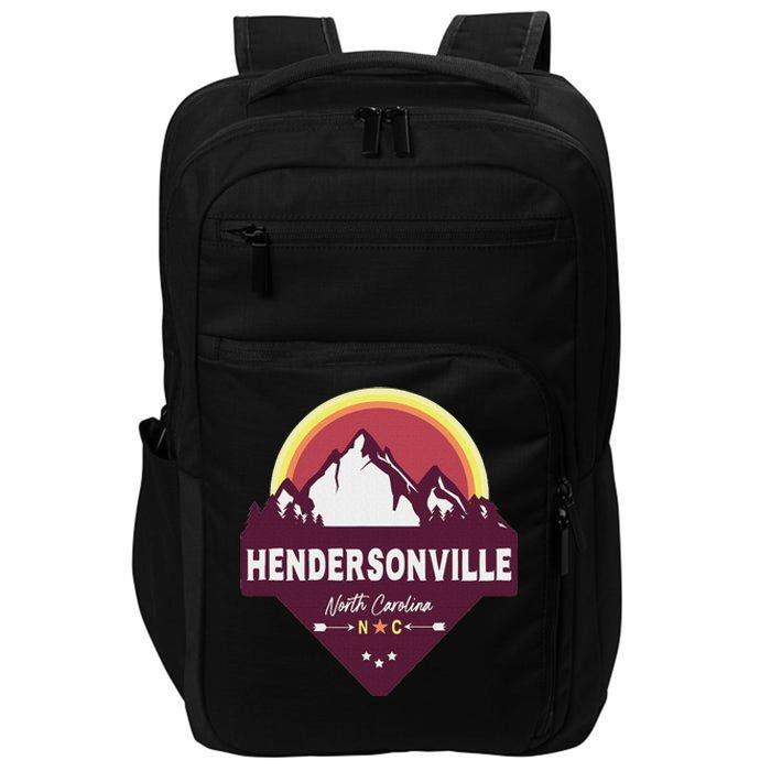 Retro Hendersonville North Carolina Nc Blue Ridge Mountains Impact Tech Backpack