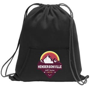 Retro Hendersonville North Carolina Nc Blue Ridge Mountains Sweatshirt Cinch Pack Bag