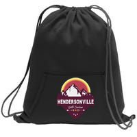 Retro Hendersonville North Carolina Nc Blue Ridge Mountains Sweatshirt Cinch Pack Bag