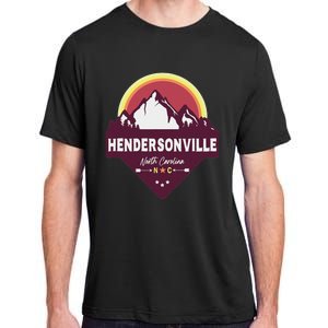 Retro Hendersonville North Carolina Nc Blue Ridge Mountains Adult ChromaSoft Performance T-Shirt