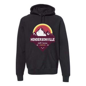 Retro Hendersonville North Carolina Nc Blue Ridge Mountains Premium Hoodie