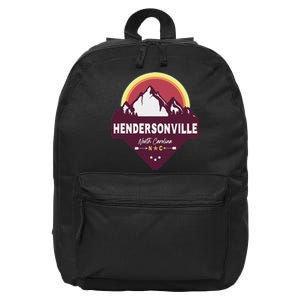 Retro Hendersonville North Carolina Nc Blue Ridge Mountains 16 in Basic Backpack