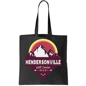 Retro Hendersonville North Carolina Nc Blue Ridge Mountains Tote Bag