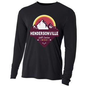 Retro Hendersonville North Carolina Nc Blue Ridge Mountains Cooling Performance Long Sleeve Crew