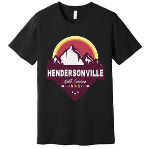 Retro Hendersonville North Carolina Nc Blue Ridge Mountains Premium T-Shirt