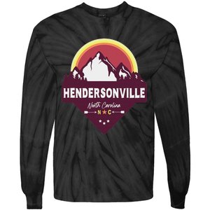 Retro Hendersonville North Carolina Nc Blue Ridge Mountains Tie-Dye Long Sleeve Shirt