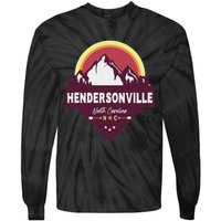 Retro Hendersonville North Carolina Nc Blue Ridge Mountains Tie-Dye Long Sleeve Shirt