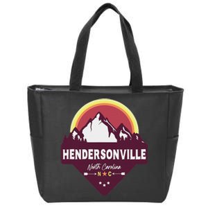 Retro Hendersonville North Carolina Nc Blue Ridge Mountains Zip Tote Bag