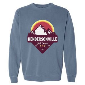 Retro Hendersonville North Carolina Nc Blue Ridge Mountains Garment-Dyed Sweatshirt