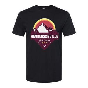 Retro Hendersonville North Carolina Nc Blue Ridge Mountains Softstyle CVC T-Shirt