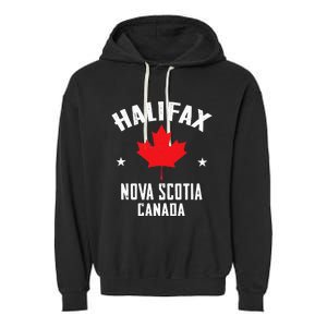 retro Halifax nova scotia canada flag Garment-Dyed Fleece Hoodie