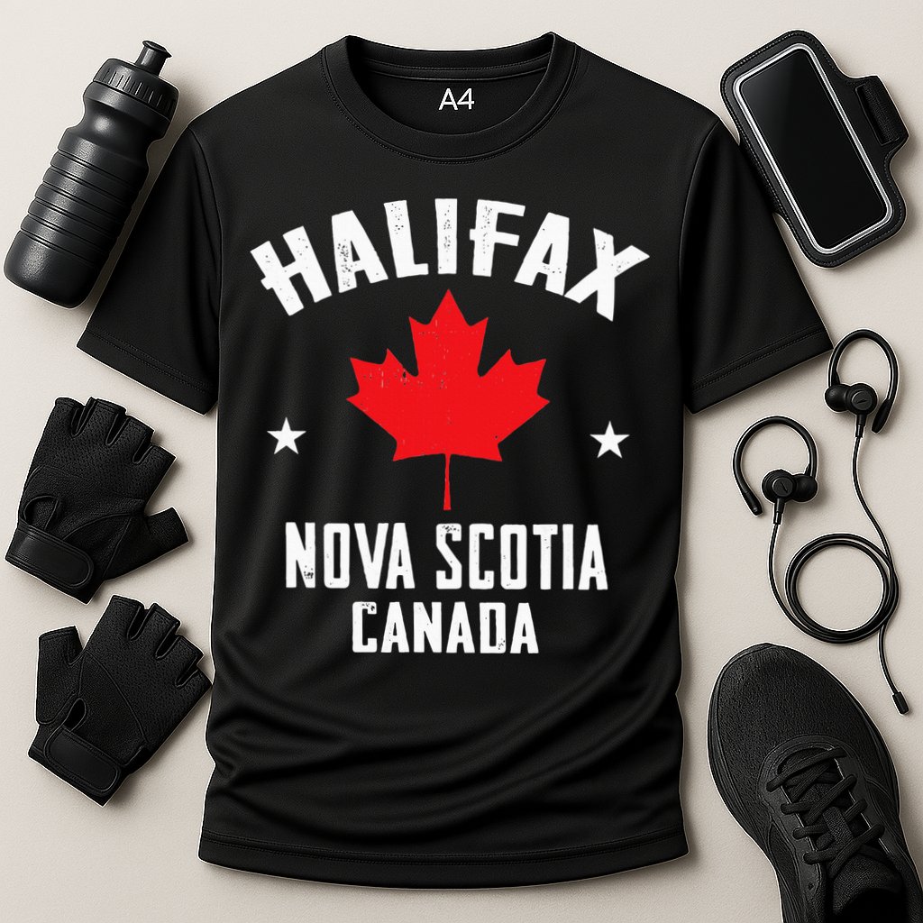 retro Halifax nova scotia canada flag Cooling Performance Crew T-Shirt