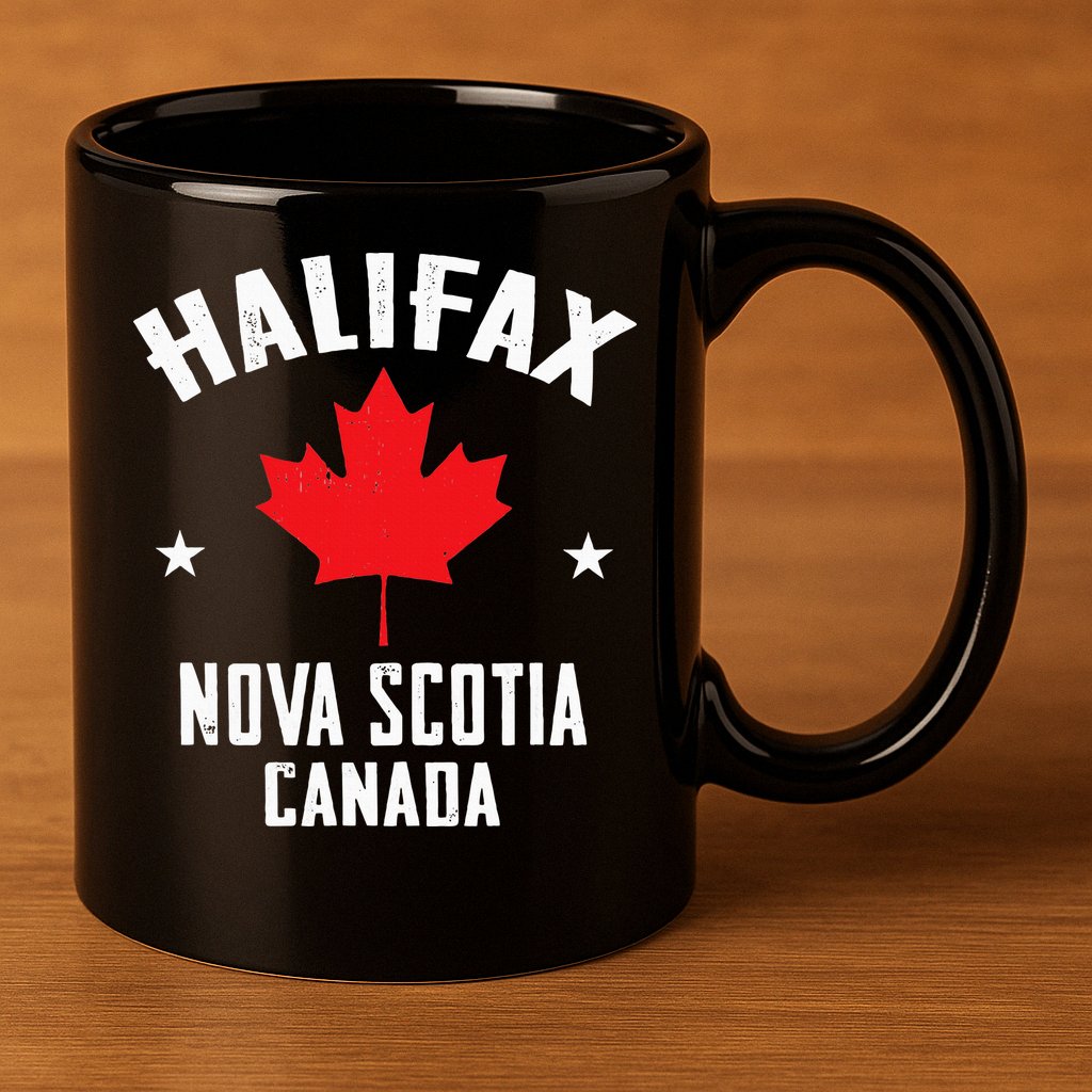 retro Halifax nova scotia canada flag 11oz C Handle Ceramic Mug