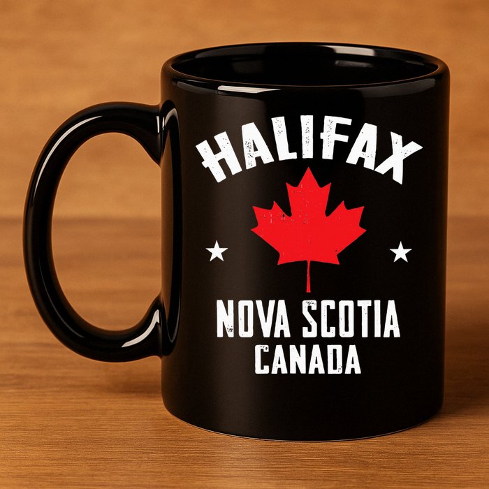 retro Halifax nova scotia canada flag 11oz C Handle Ceramic Mug