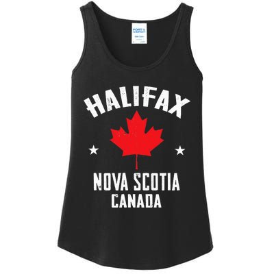 retro Halifax nova scotia canada flag Ladies Essential Tank