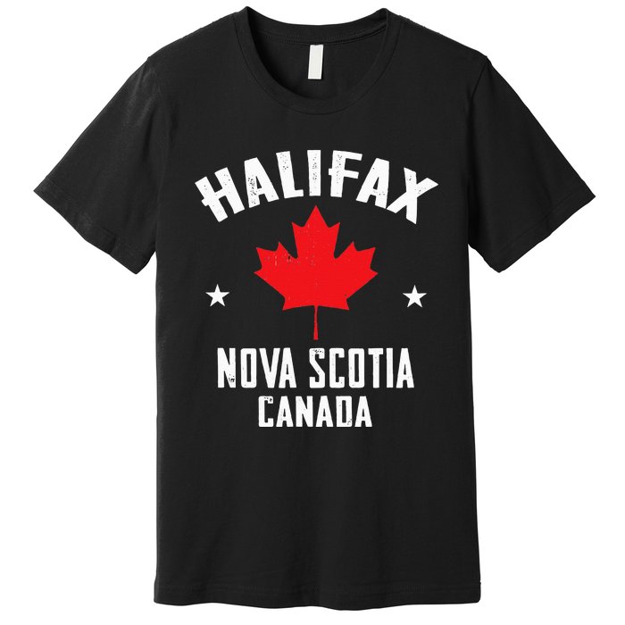 retro Halifax nova scotia canada flag Premium T-Shirt