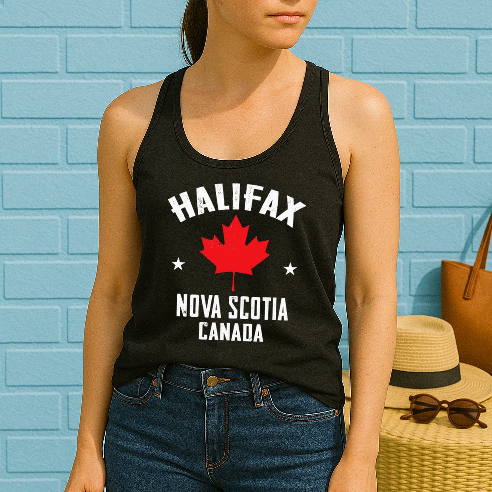 retro Halifax nova scotia canada flag Womens Tank Top