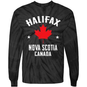 retro Halifax nova scotia canada flag Tie-Dye Long Sleeve Shirt