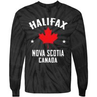 retro Halifax nova scotia canada flag Tie-Dye Long Sleeve Shirt