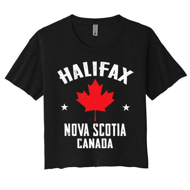 retro Halifax nova scotia canada flag Crop Top