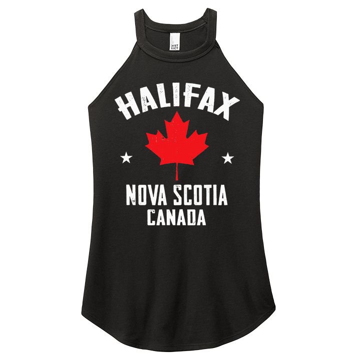 retro Halifax nova scotia canada flag Women's Perfect Tri Rocker Tank