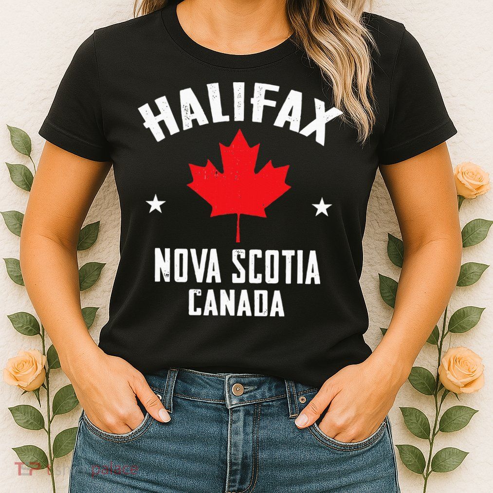 retro Halifax nova scotia canada flag Womens T-Shirt