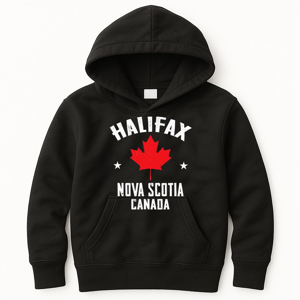 retro Halifax nova scotia canada flag Kids Hoodie